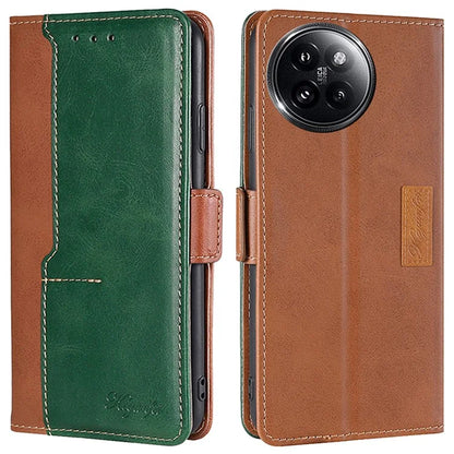 For Xiaomi Civi 4 Pro 5G / 14 Civi 5G Wallet Case Dual Color Splicing Leather Phone Cover