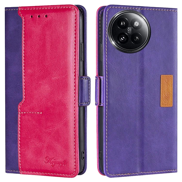 For Xiaomi Civi 4 Pro 5G / 14 Civi 5G Wallet Case Dual Color Splicing Leather Phone Cover