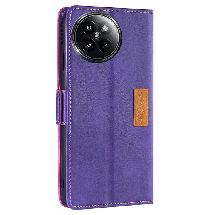 For Xiaomi Civi 4 Pro 5G / 14 Civi 5G Wallet Case Dual Color Splicing Leather Phone Cover
