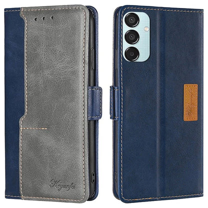 For Samsung Galaxy M15 5G Wholesale Phone Cover Splicing Color Leather Flip Stand Wallet Phone Cover