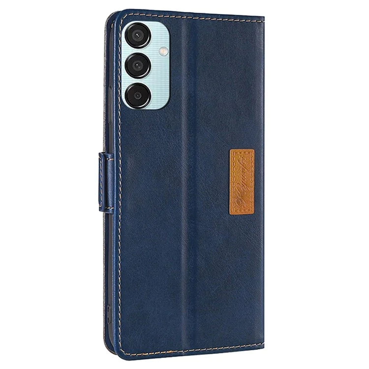 For Samsung Galaxy M15 5G Wholesale Phone Cover Splicing Color Leather Flip Stand Wallet Phone Cover