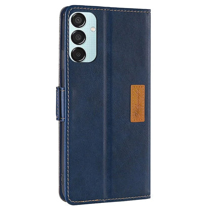 For Samsung Galaxy M15 5G Wholesale Phone Cover Splicing Color Leather Flip Stand Wallet Phone Cover