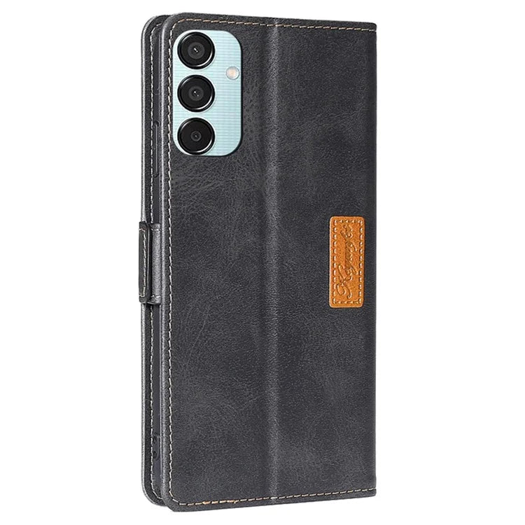 For Samsung Galaxy M15 5G Wholesale Phone Cover Splicing Color Leather Flip Stand Wallet Phone Cover
