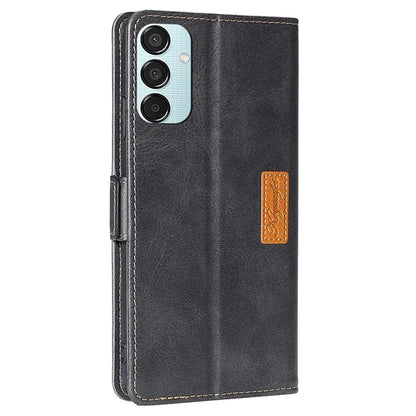 For Samsung Galaxy M15 5G Wholesale Phone Cover Splicing Color Leather Flip Stand Wallet Phone Cover