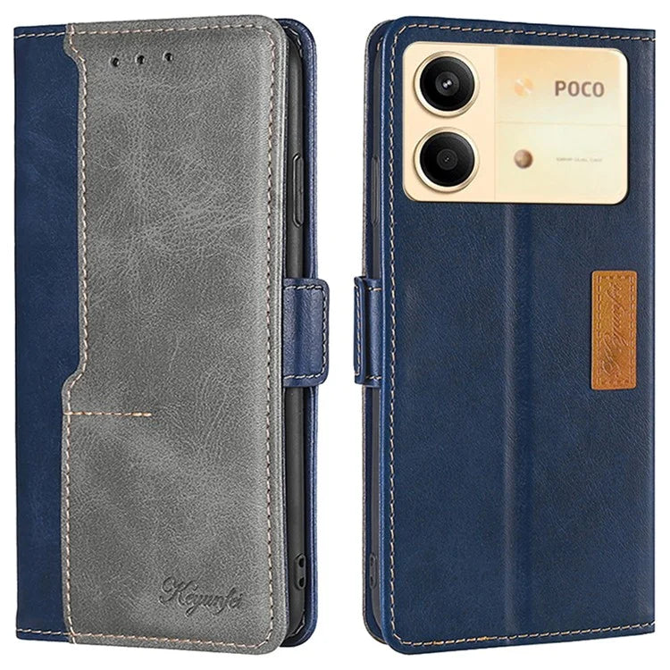 For Xiaomi Redmi Note 13R Pro 5G Case Dual-Color Leather Drop-proof Stand Phone Cover