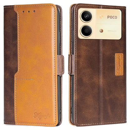 For Xiaomi Redmi Note 13R Pro 5G Case Dual-Color Leather Drop-proof Stand Phone Cover