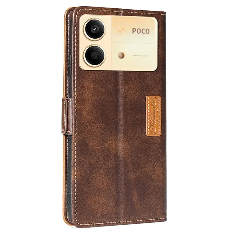 For Xiaomi Redmi Note 13R Pro 5G Case Dual-Color Leather Drop-proof Stand Phone Cover