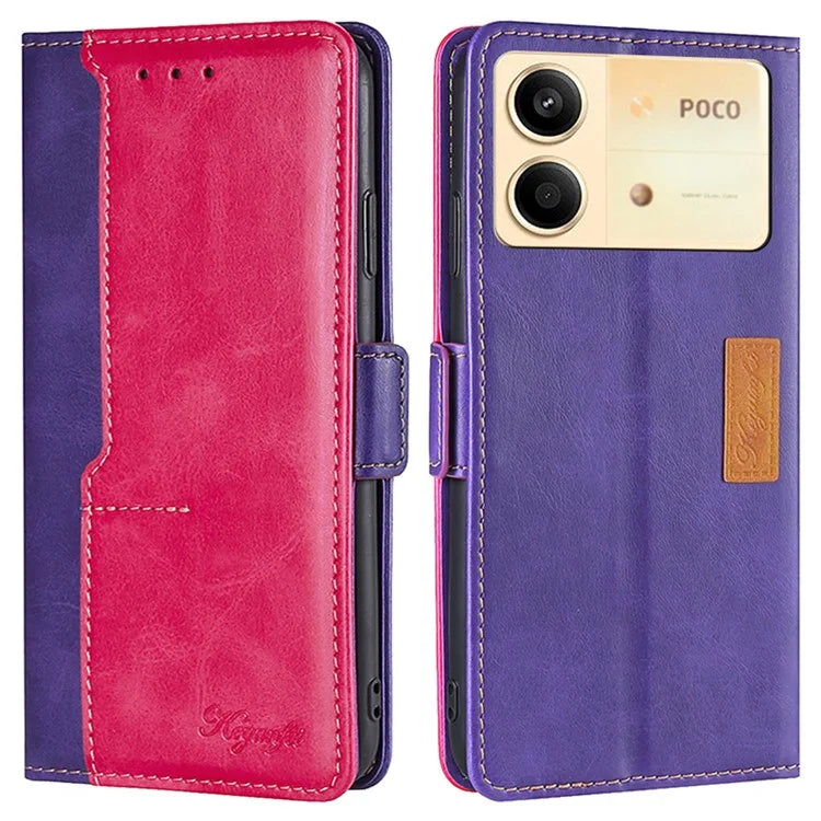 For Xiaomi Redmi Note 13R Pro 5G Case Dual-Color Leather Drop-proof Stand Phone Cover