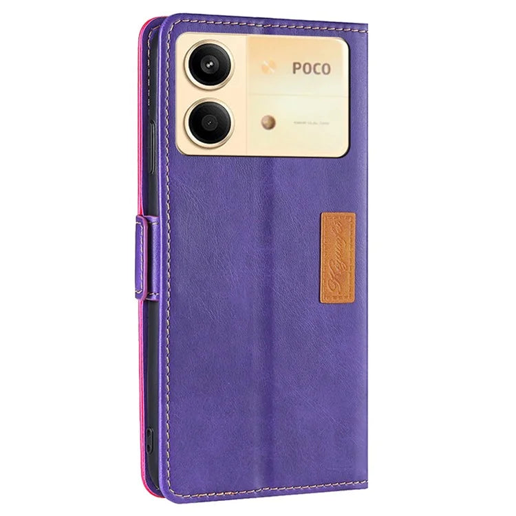 For Xiaomi Redmi Note 13R Pro 5G Case Dual-Color Leather Drop-proof Stand Phone Cover