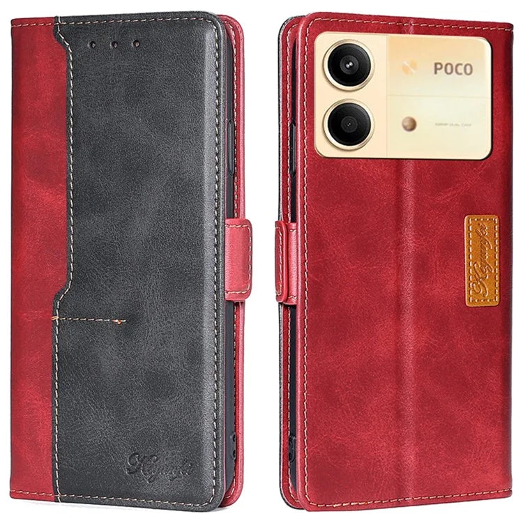 For Xiaomi Redmi Note 13R Pro 5G Case Dual-Color Leather Drop-proof Stand Phone Cover