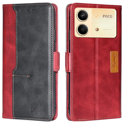 For Xiaomi Redmi Note 13R Pro 5G Case Dual-Color Leather Drop-proof Stand Phone Cover