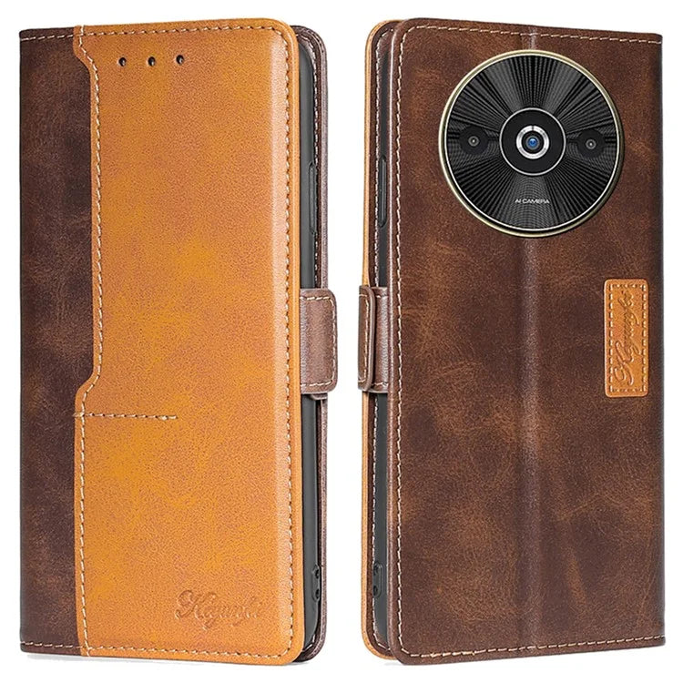 For Xiaomi Redmi A3 / Poco C61 4G Wallet Case Dual Color Splicing Leather Phone Cover Cell Phone Accessories Wholesale