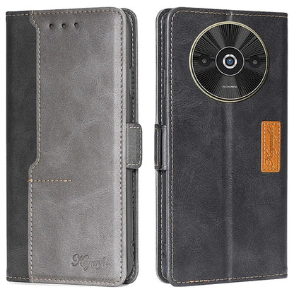For Xiaomi Redmi A3 / Poco C61 4G Wallet Case Dual Color Splicing Leather Phone Cover Cell Phone Accessories Wholesale