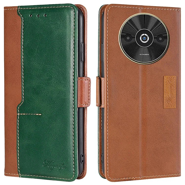 For Xiaomi Redmi A3 / Poco C61 4G Wallet Case Dual Color Splicing Leather Phone Cover Cell Phone Accessories Wholesale