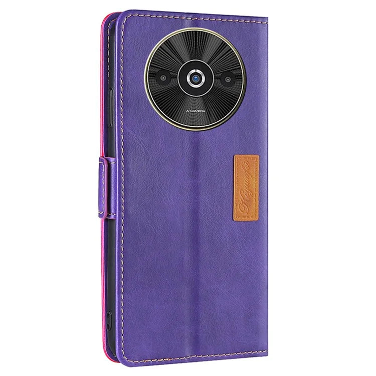For Xiaomi Redmi A3 / Poco C61 4G Wallet Case Dual Color Splicing Leather Phone Cover Cell Phone Accessories Wholesale