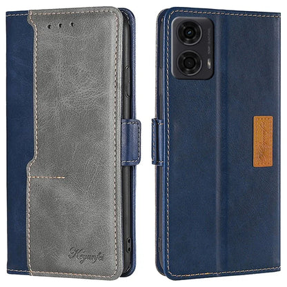 For Motorola Moto E14 4G / G04 4G / G04s 4G / G24 4G Case Dual Color Splicing Leather Flip Wallet Phone Cover