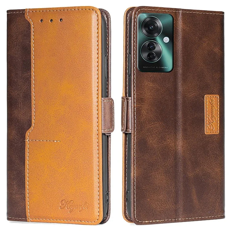 For Oppo Reno11 F 5G / F25 Pro 5G Wholesale Phone Cover Splicing Color Leather Flip Stand Wallet Phone Cover