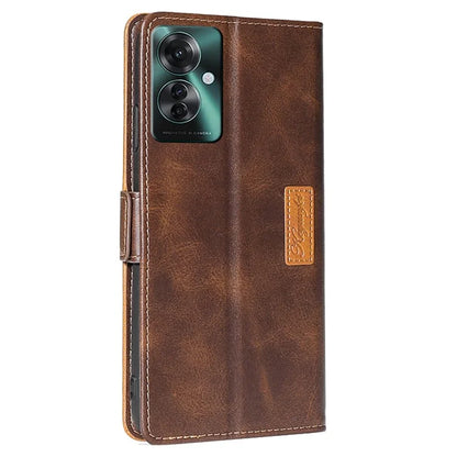 For Oppo Reno11 F 5G / F25 Pro 5G Wholesale Phone Cover Splicing Color Leather Flip Stand Wallet Phone Cover