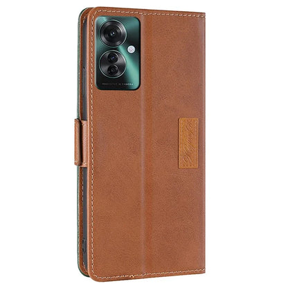 For Oppo Reno11 F 5G / F25 Pro 5G Wholesale Phone Cover Splicing Color Leather Flip Stand Wallet Phone Cover