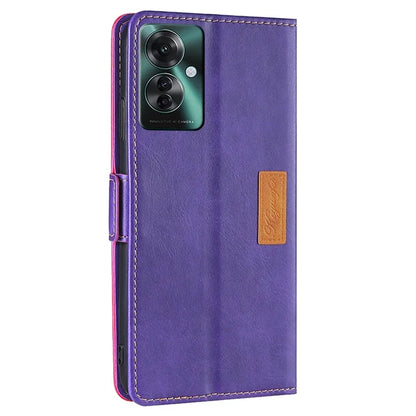 For Oppo Reno11 F 5G / F25 Pro 5G Wholesale Phone Cover Splicing Color Leather Flip Stand Wallet Phone Cover