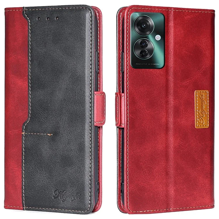 For Oppo Reno11 F 5G / F25 Pro 5G Wholesale Phone Cover Splicing Color Leather Flip Stand Wallet Phone Cover