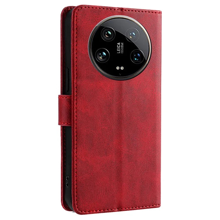For Xiaomi 14 Ultra Magnetic Phone Case Wallet Stand PU Leather+TPU Cover