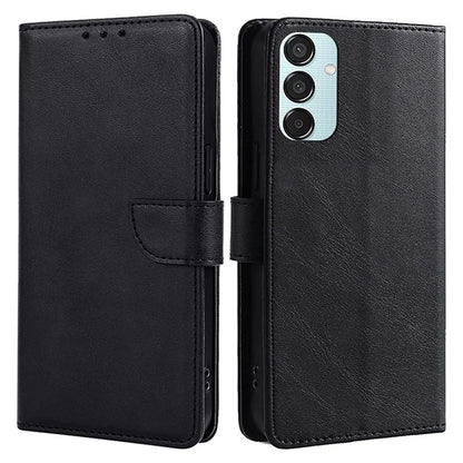For Samsung Galaxy M15 5G Case Calf Texture Leather Drop-proof Phone Wallet Cover