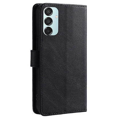 For Samsung Galaxy M15 5G Case Calf Texture Leather Drop-proof Phone Wallet Cover
