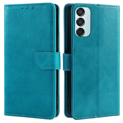 For Samsung Galaxy M15 5G Case Calf Texture Leather Drop-proof Phone Wallet Cover