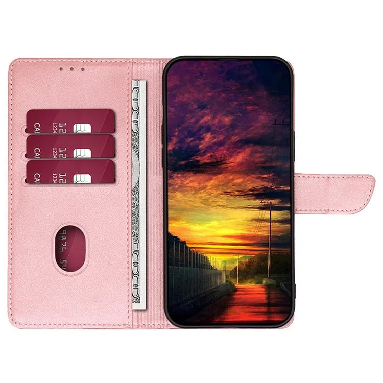 For Xiaomi Redmi Note 13R Pro 5G Case Calf Texture Wallet Card Slots Phone Cover