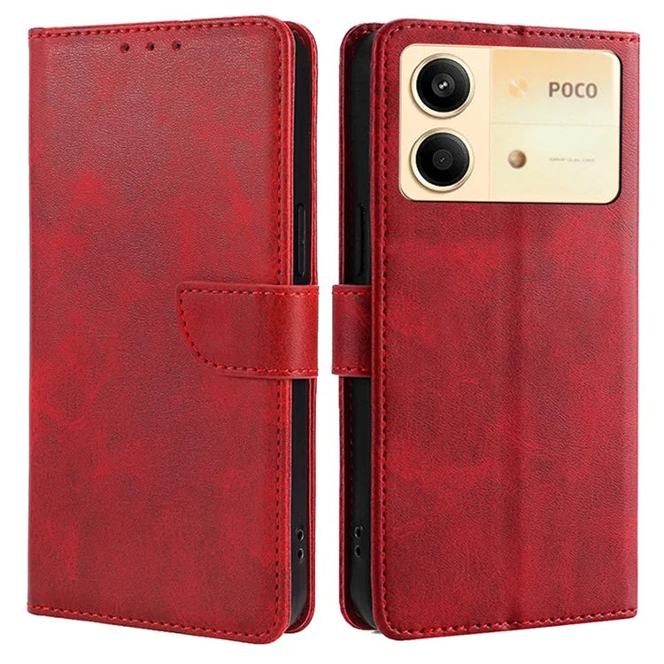 For Xiaomi Redmi Note 13R Pro 5G Case Calf Texture Wallet Card Slots Phone Cover