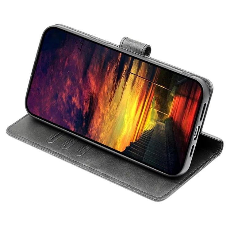For Xiaomi Redmi Note 13R Pro 5G Case Calf Texture Wallet Card Slots Phone Cover