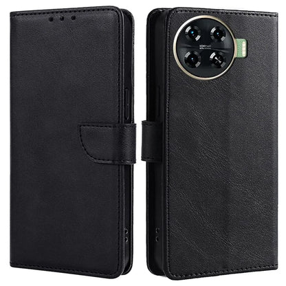 Leather Case for TECNO Spark 20 Pro+ Phone Shell Calf Texture Magnetic Wallet Cover