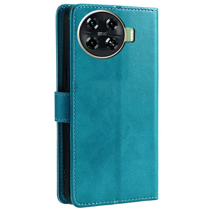 Leather Case for TECNO Spark 20 Pro+ Phone Shell Calf Texture Magnetic Wallet Cover