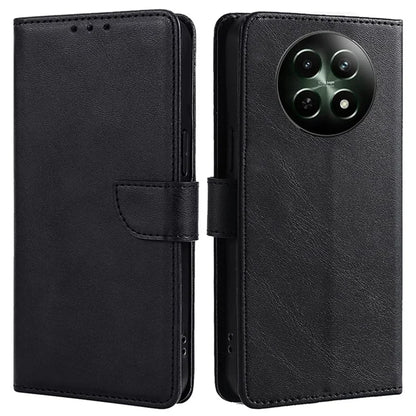 For Realme 12 5G Case Calf Texture Drop-Resistant PU Leather Stand Phone Cover