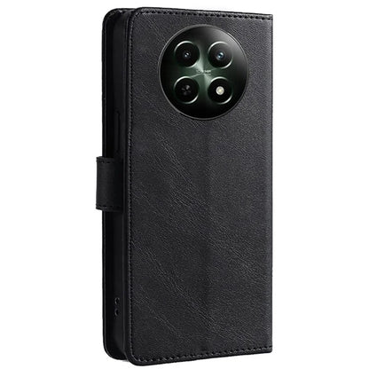 For Realme 12 5G Case Calf Texture Drop-Resistant PU Leather Stand Phone Cover