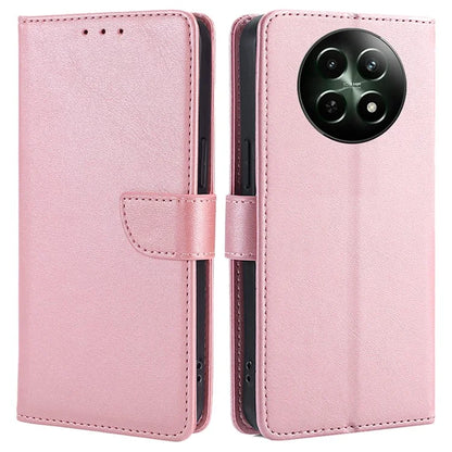 For Realme 12 5G Case Calf Texture Drop-Resistant PU Leather Stand Phone Cover
