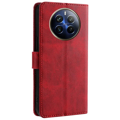 For Realme 12 Pro 5G / 12 Pro+ 5G Wallet Case Calf Texture Stand Phone Protector