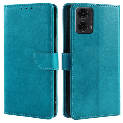 For Motorola Moto E14 4G / G04 4G / G04s 4G / G24 4G Case Scratch-Resistant Calf Texture Flip Stand Phone Cover