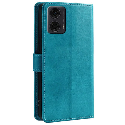 For Motorola Moto E14 4G / G04 4G / G04s 4G / G24 4G Case Scratch-Resistant Calf Texture Flip Stand Phone Cover