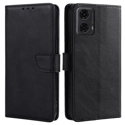 For Motorola Moto E14 4G / G04 4G / G04s 4G / G24 4G Case Scratch-Resistant Calf Texture Flip Stand Phone Cover