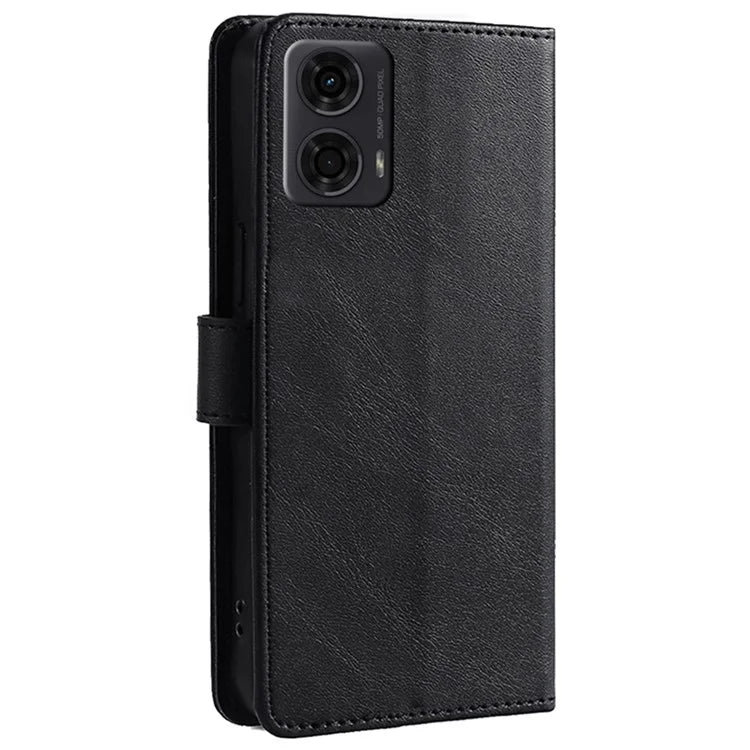 For Motorola Moto E14 4G / G04 4G / G04s 4G / G24 4G Case Scratch-Resistant Calf Texture Flip Stand Phone Cover