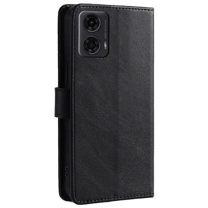 For Motorola Moto E14 4G / G04 4G / G04s 4G / G24 4G Case Scratch-Resistant Calf Texture Flip Stand Phone Cover