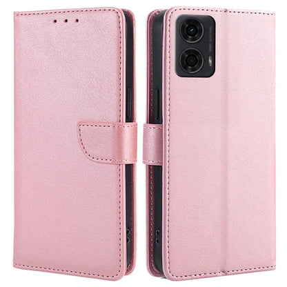 For Motorola Moto E14 4G / G04 4G / G04s 4G / G24 4G Case Scratch-Resistant Calf Texture Flip Stand Phone Cover