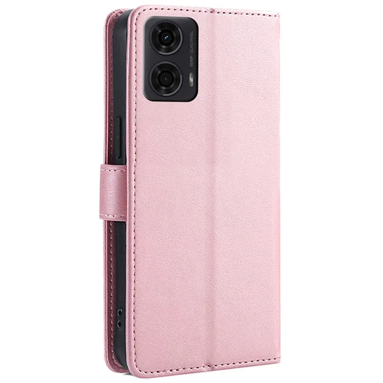 For Motorola Moto E14 4G / G04 4G / G04s 4G / G24 4G Case Scratch-Resistant Calf Texture Flip Stand Phone Cover