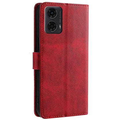 For Motorola Moto E14 4G / G04 4G / G04s 4G / G24 4G Case Scratch-Resistant Calf Texture Flip Stand Phone Cover