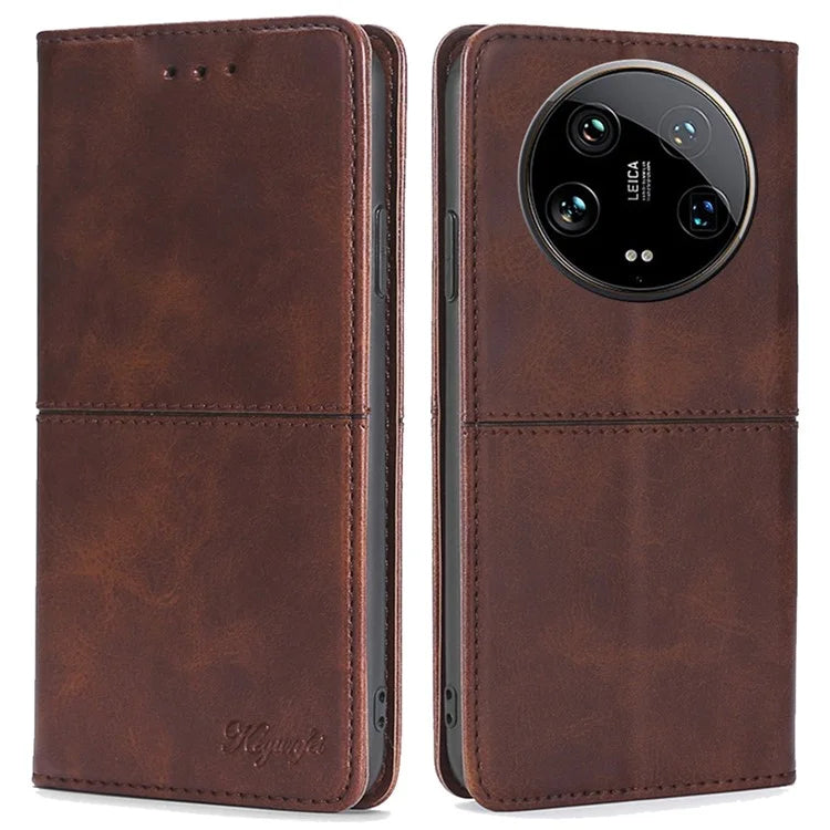 For Xiaomi 14 Ultra Leather Case Magnetic Closing Phone Cover Wholesale