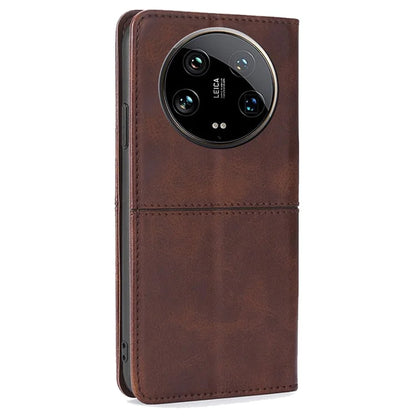 For Xiaomi 14 Ultra Leather Case Magnetic Closing Phone Cover Wholesale