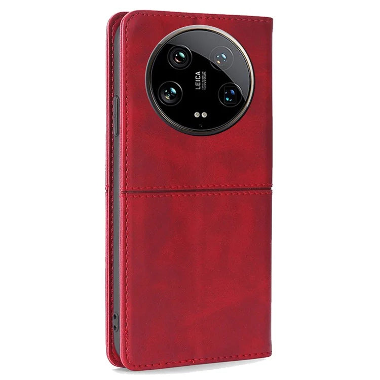 For Xiaomi 14 Ultra Leather Case Magnetic Closing Phone Cover Wholesale