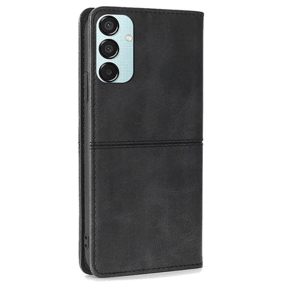 For Samsung Galaxy M15 5G Case Cowhide Texture PU Leather Phone Cover with Card Holder